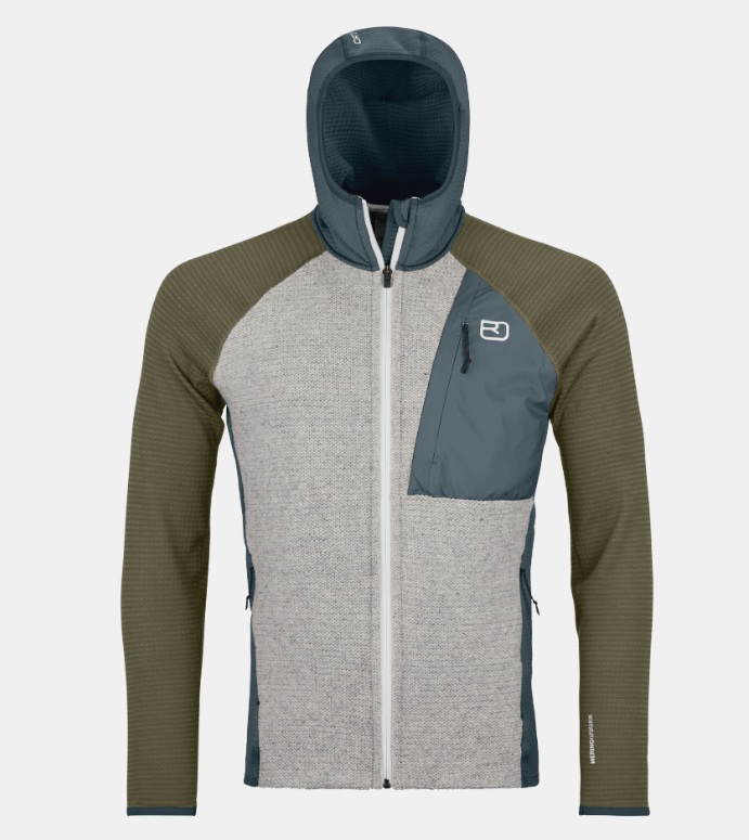 Ortovox FLEECE GP CLASSIC KNIT HOODY M, dark arctic grey, M