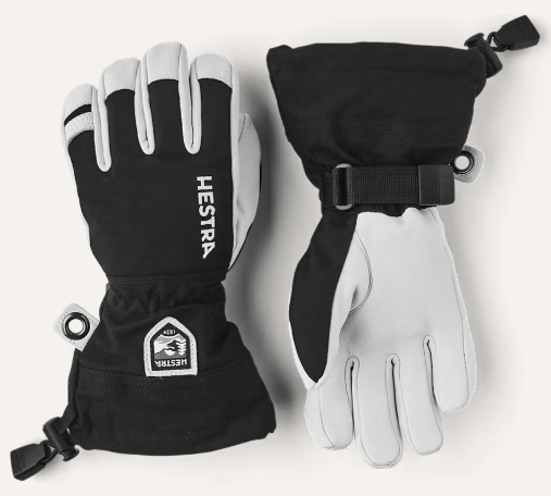 Hestra Army Leather Heli Ski Jr. 5f, black, 5