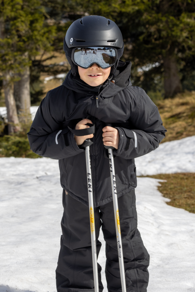 Rukka Marlo Kinder Skijacke, mit Sherpa Futter, black, 104