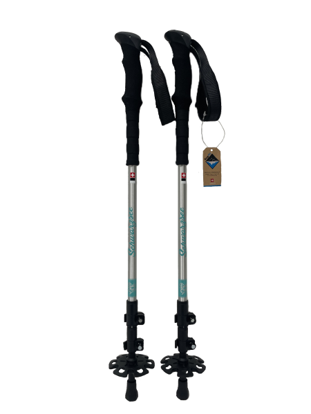 BergSee Teleskop Stock 3 - teilig Aluminium, turquoise, 100 -135