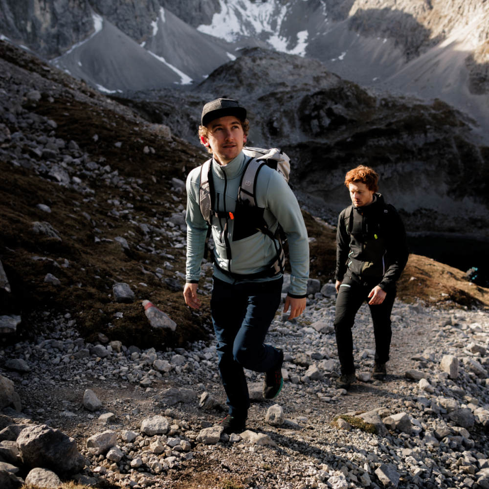 Ortovox FLEECE GRID JACKET M, blue nunatak, L