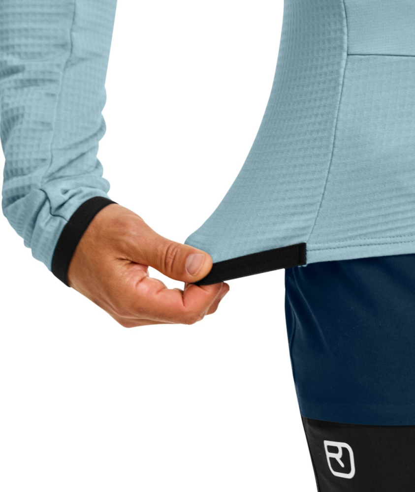 Ortovox FLEECE GRID JACKET M, blue nunatak, L