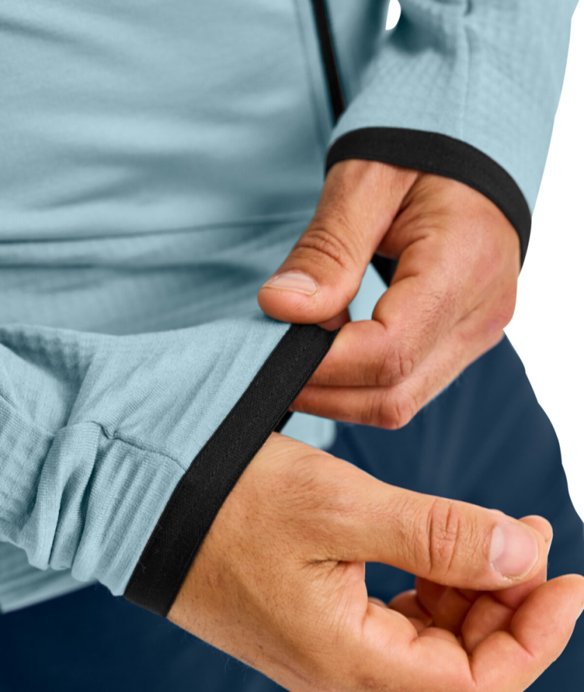 Ortovox FLEECE GRID JACKET M, blue nunatak, L