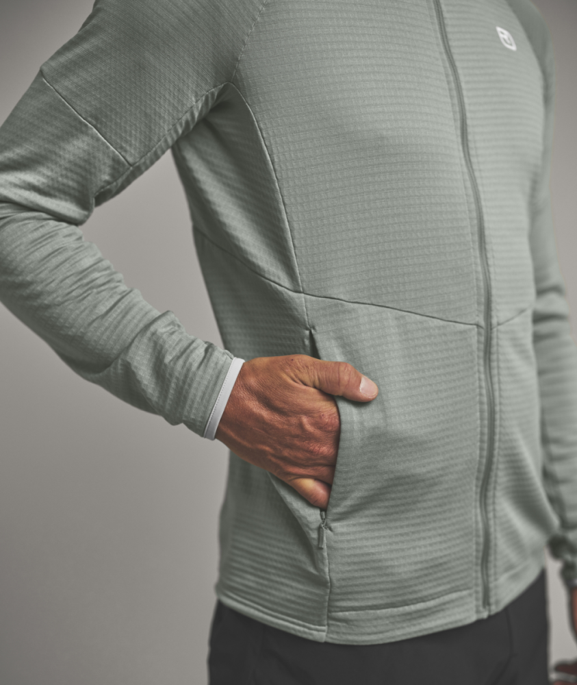 Ortovox FLEECE LIGHT GRID HOODY M, deep ocean, L