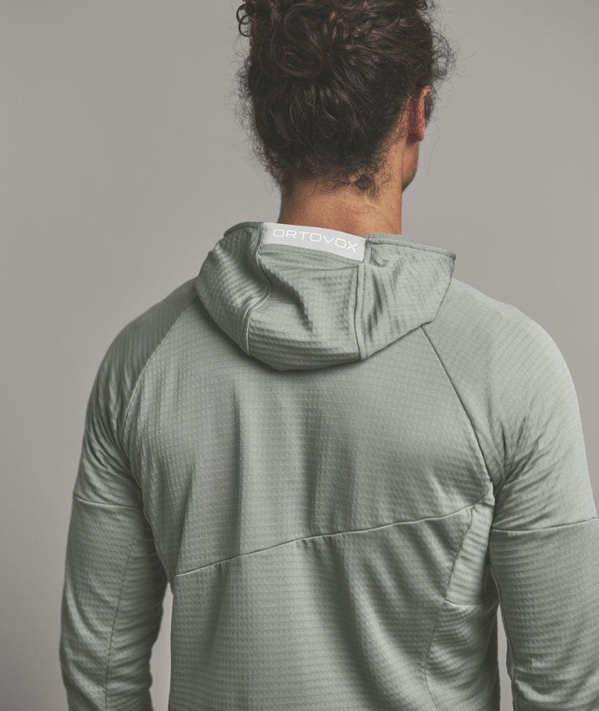 Ortovox FLEECE LIGHT GRID HOODY M, deep ocean, L