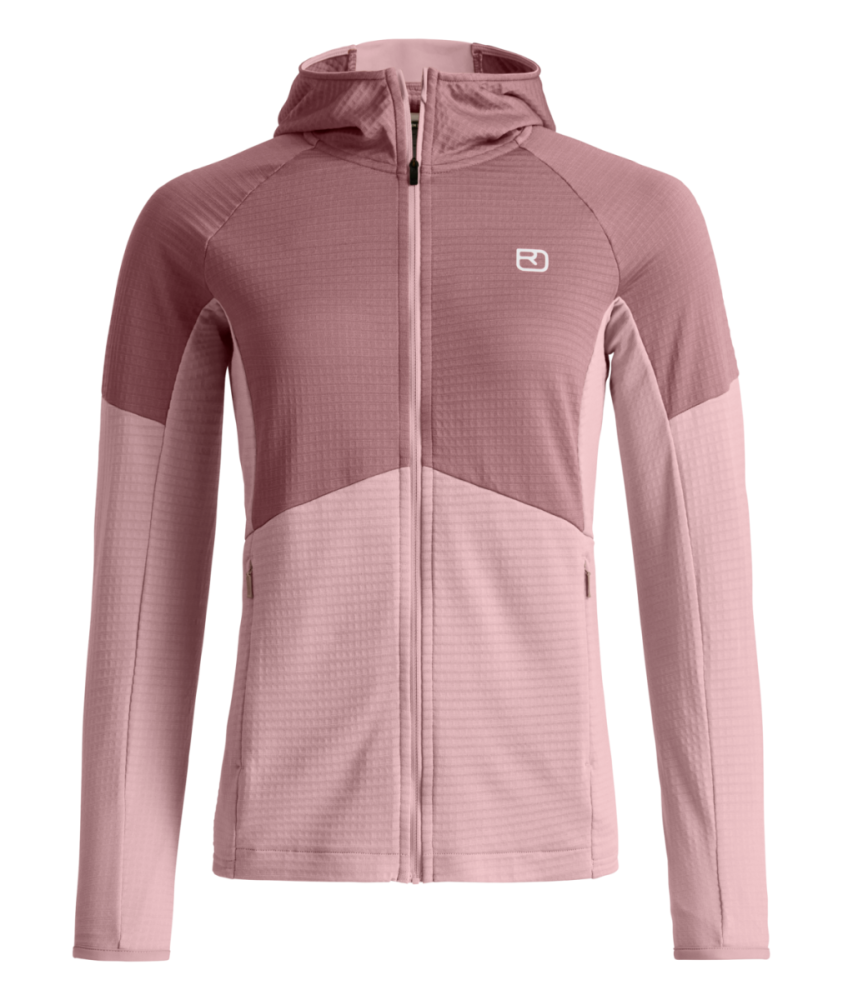 Ortovox Fleece Light Grid Hoody W, dawn rose, XL