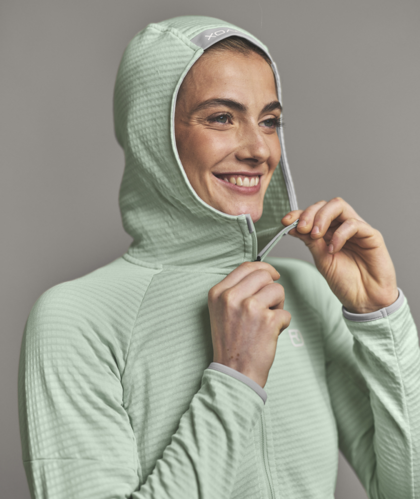 Ortovox Fleece Light Grid Hoody W, dawn rose, XL