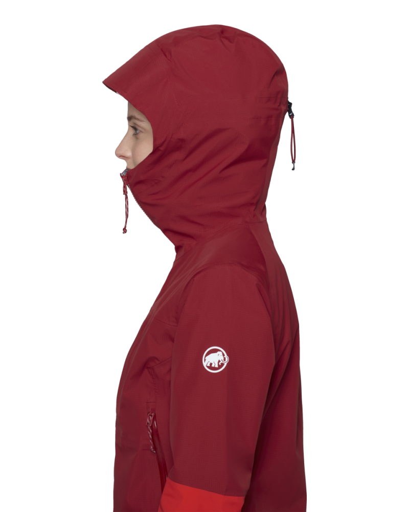 Mammut Alto Guide HS Hooded Jacket Women, dark red- red, XL