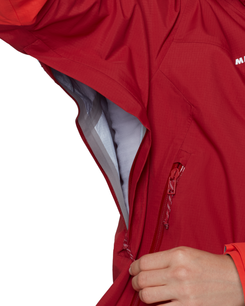 Mammut Alto Guide HS Hooded Jacket Women, dark red- red, XL