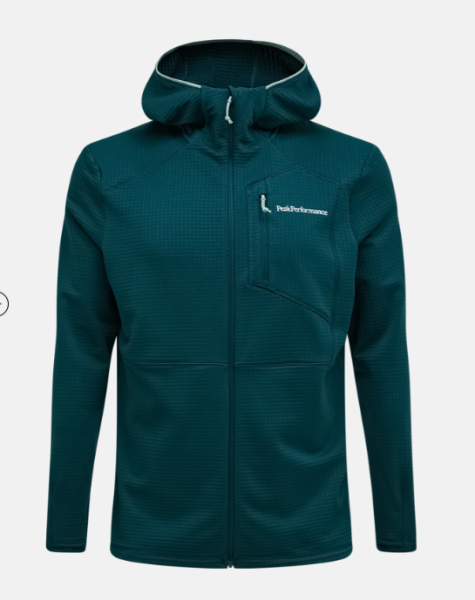 Peak Performance Trail Polartec® Power Grid™ Zip Hood Herren , PONDEROSA PINE