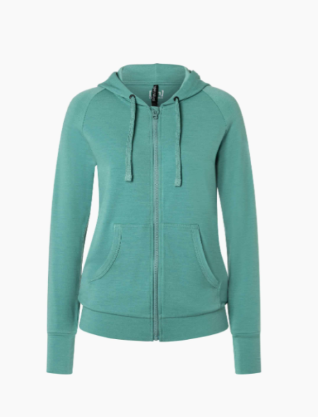 super.natural W EVERYDAY ZIP HOODIE, Lagoon Green