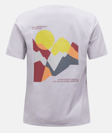 Peak Performance Explore Graphic Tee Damen , Misty Lavender, M