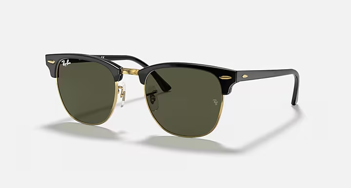 Ray Ban Clubmaster, Black On Arista, G-15 Green, 55