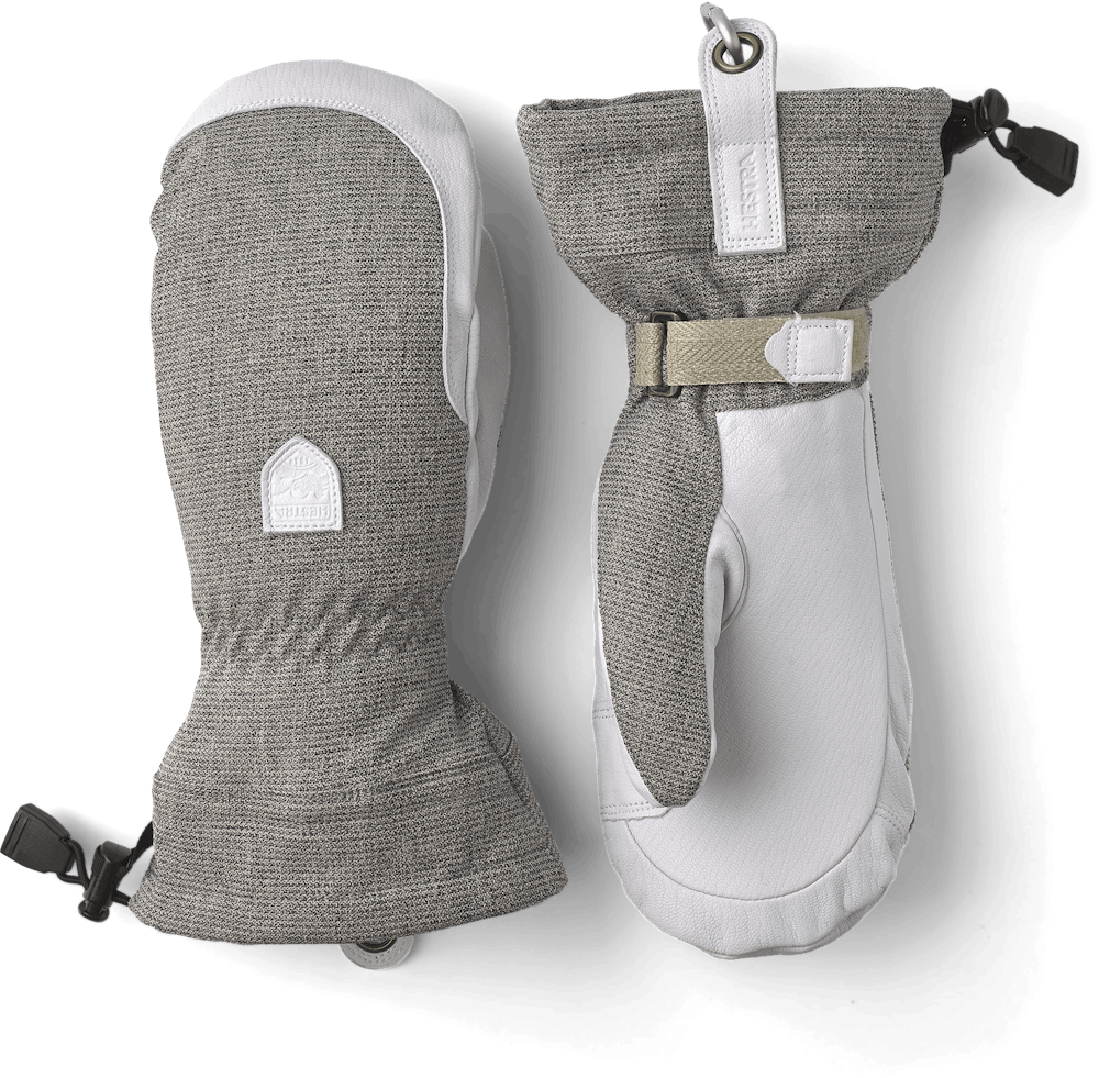 Hestra Woman's Patrol Gauntlet Mitt, light grey, 8
