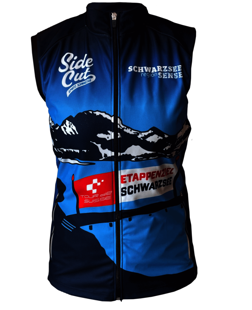 BergSee Tour de Suisse Wind Vest Custom, Blau, L