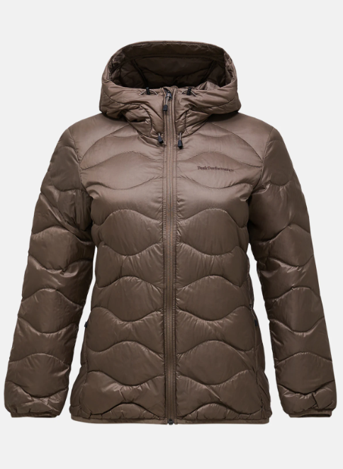 Peak Performance W Helium Down Hood Jacket-Terrain Tan, L