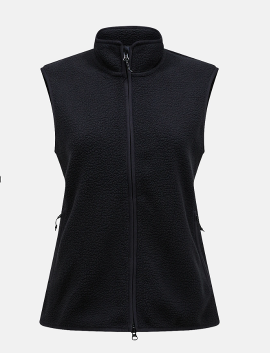 Peak Performance W NatureRush Pile Vest-BLACK, M
