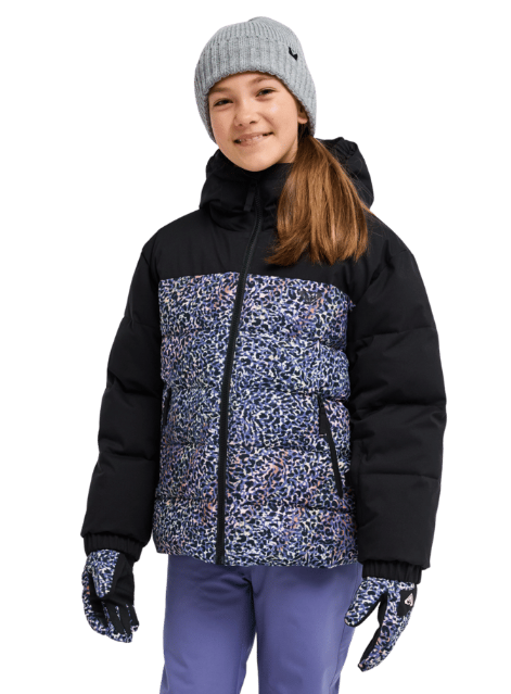 Roxy Snowyhill Printed Puffy Girljk, true black wildin out rg, 14/XL