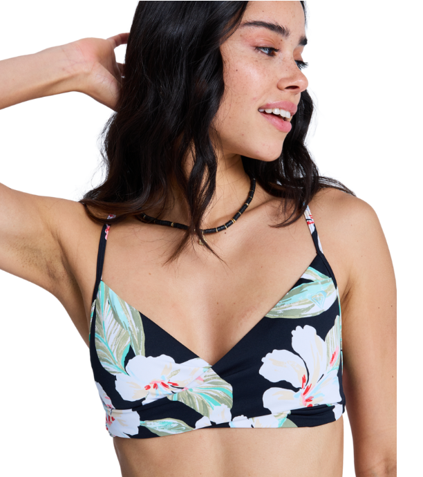 Roxy Pt Essentials Wrap Bra, anthracite spring charming, L