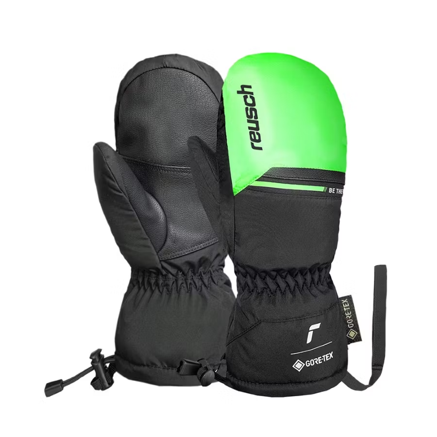 Reusch Sprint GORE-TEX Junior Mitten, black/neon green, 4