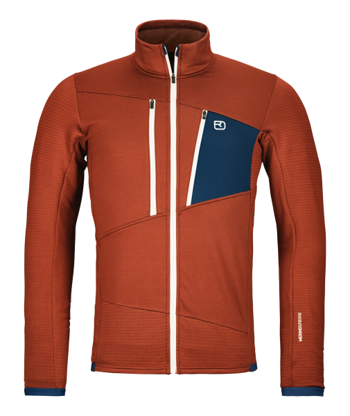 Ortovox FLEECE GRID JACKET M, clay orange