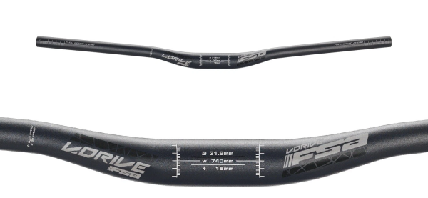 FSA V-Drive Low Riser 31.8 MTB Handlebar - 740mm - 15mm