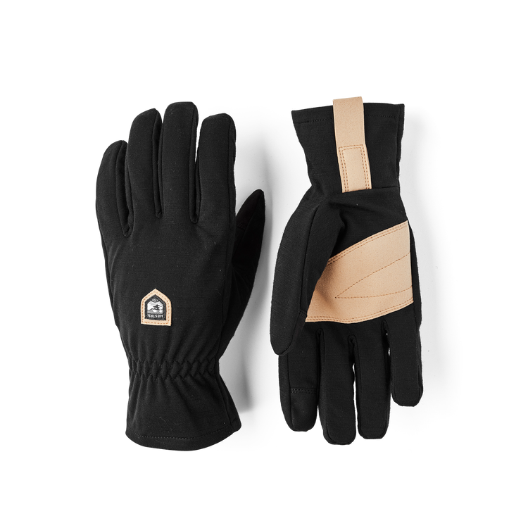Hestra Windwool Merino Liner - 5 Finger, black, Grösse 9