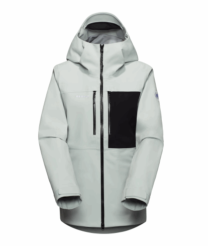 Mammut Stoney HS Hooded Jacket Women, silver sage-black, XL