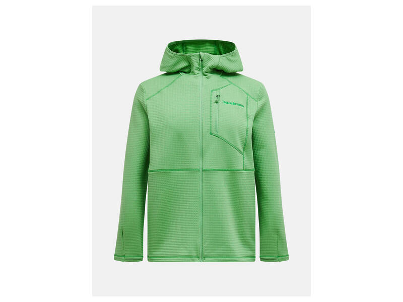 Peak Performance M Trail Polartec Zip Hood, PEPPERMINT, L