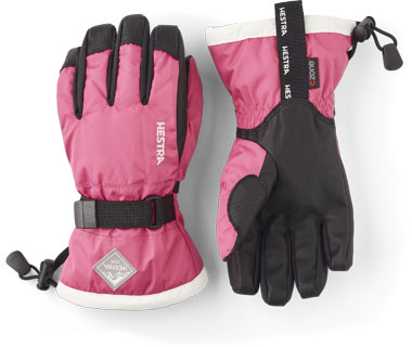 Hestra Gauntlet CZone Jr. 5f, fuchsia/ivory, 6