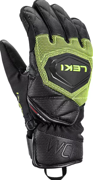 Leki WCR Coach 3D Junior, black/ice-lemon, 6