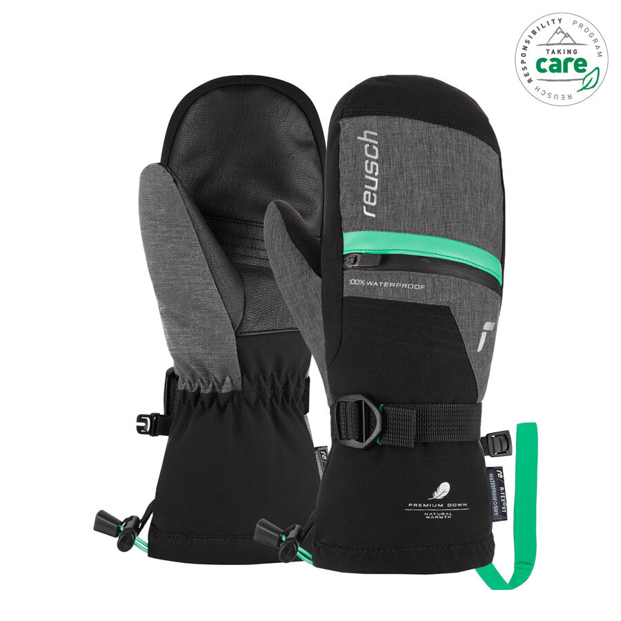 Reusch Lando R-TEX® XT Junior Mitten, blk_blk mel._cabb, 5