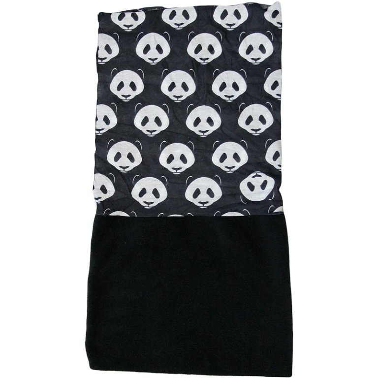 BergSee Panda Necktube with Fleece, Black
