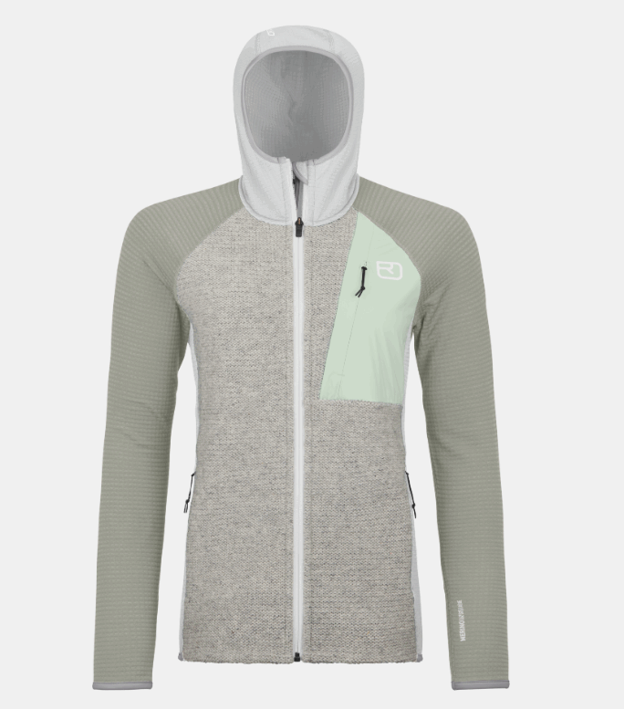 Ortovox FLEECE GP CLASSIC KNIT HOODY W, grey ice, M