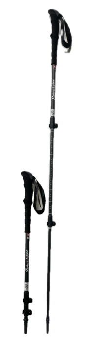 Bergsee Teleskop Stock 3 - teilig Carbon, black, 110 -135