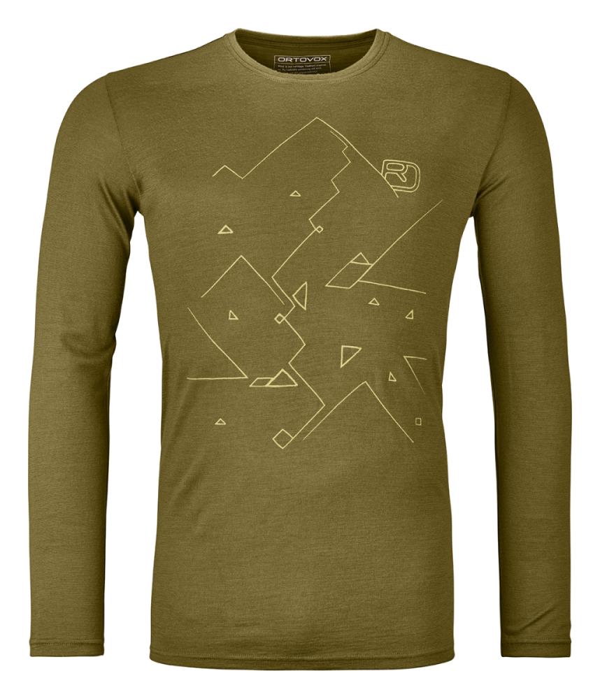 ORTOVOX 185 MERINO TANGRAM LS M, green moss, XXL