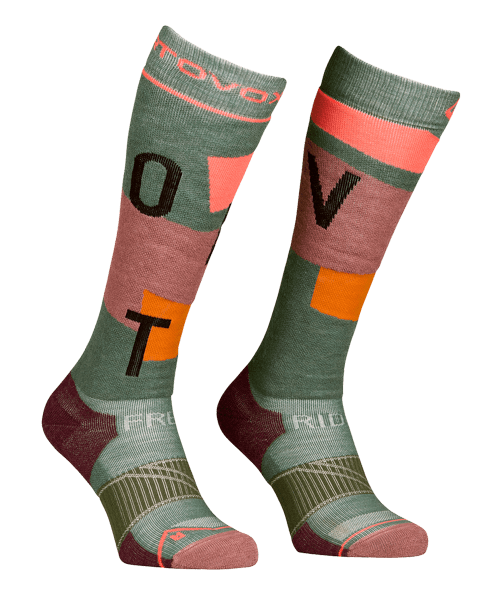 Ortovox FREERIDE LONG SOCKS COZY W, wild herbs, 35-38