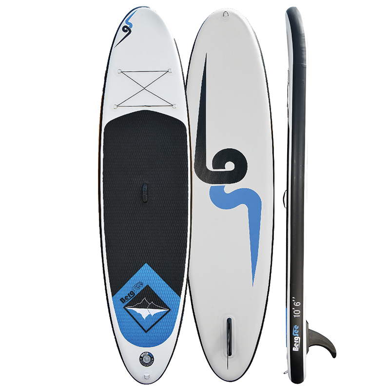 BergSee iSUP Set 10'6", White / Black / Blue, 10'6''x32''x6''